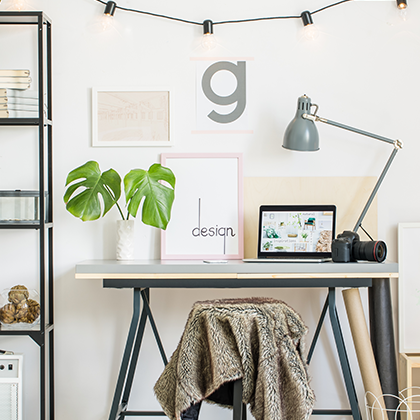 white and black kitchen with barn board sliding door