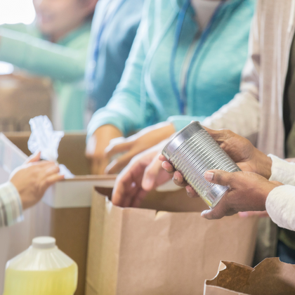 woman sorting things