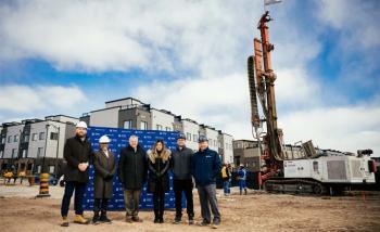 Drilling begins for Minto Communities GTA and Creative Energy’s geo-exchange community energy system, the first step in bringing low-carbon energy to Oakvillage’s master-planned development