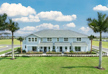 Townhomes, Bay Collection. New homes for sale in Palm Beach County, Florida. Westlake, Minto Communities.