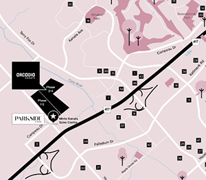 Map of Amenities in Kanata near Parkside, Minto Communities