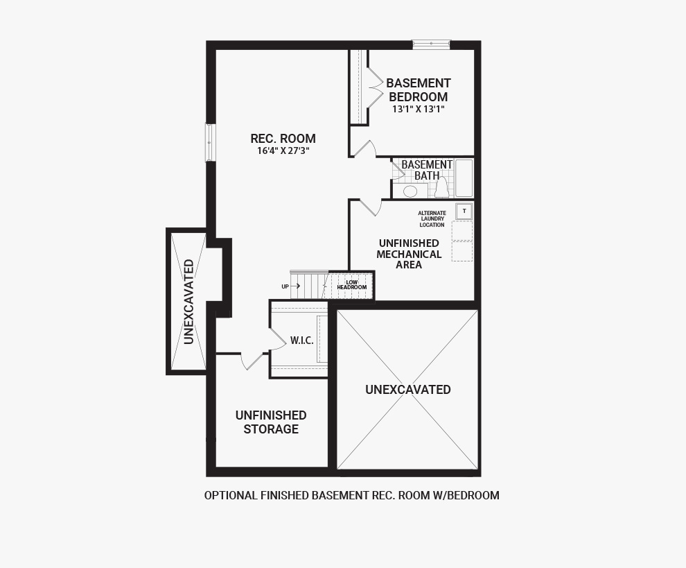 Floorplan of the flex plans of the Weaver Corner home design, Bungalow Townhomes available for sale in Mahogany, Manotick.