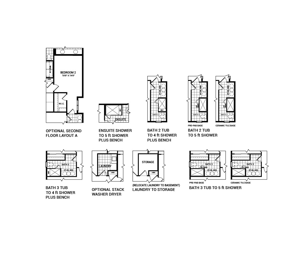Floorplan of the Flex Plans floor of the Quinton with Guest Suite home design, a 43’ Single Family Home available for sale in Avalon Vista, Orléans