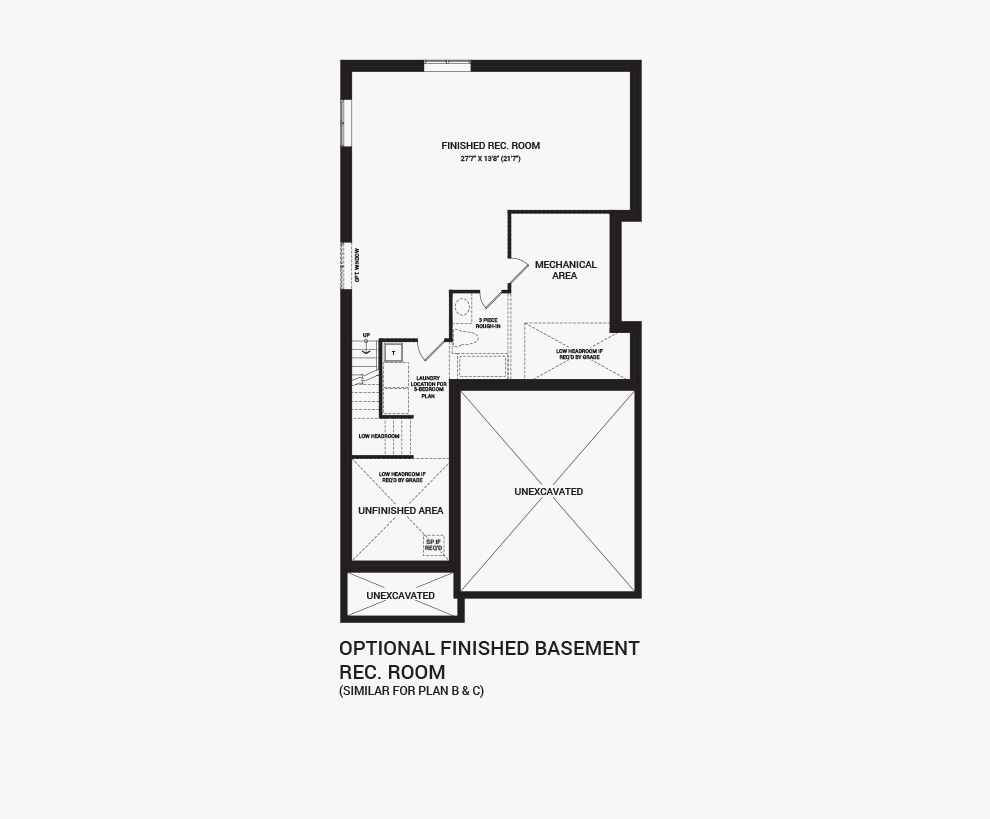 Floorplan of the Flex Plans of the 5 bedroom w/guest suite Waverley home design, a 36' Single Family Home available for sale in Brookline, Kanata.