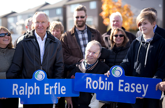 Street naming announcement in Quinn's Pointe - a community by Minto Communities-