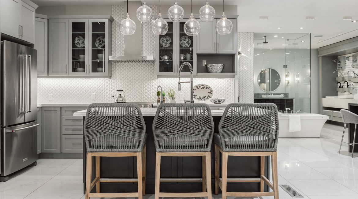 A modern kitchen design at the Minto Design Centre