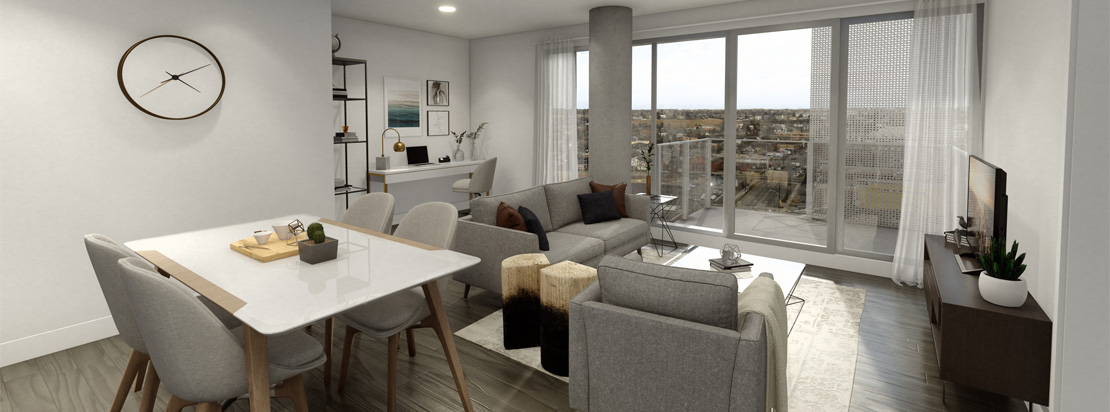 Era Condos T7 Den and Kitchen