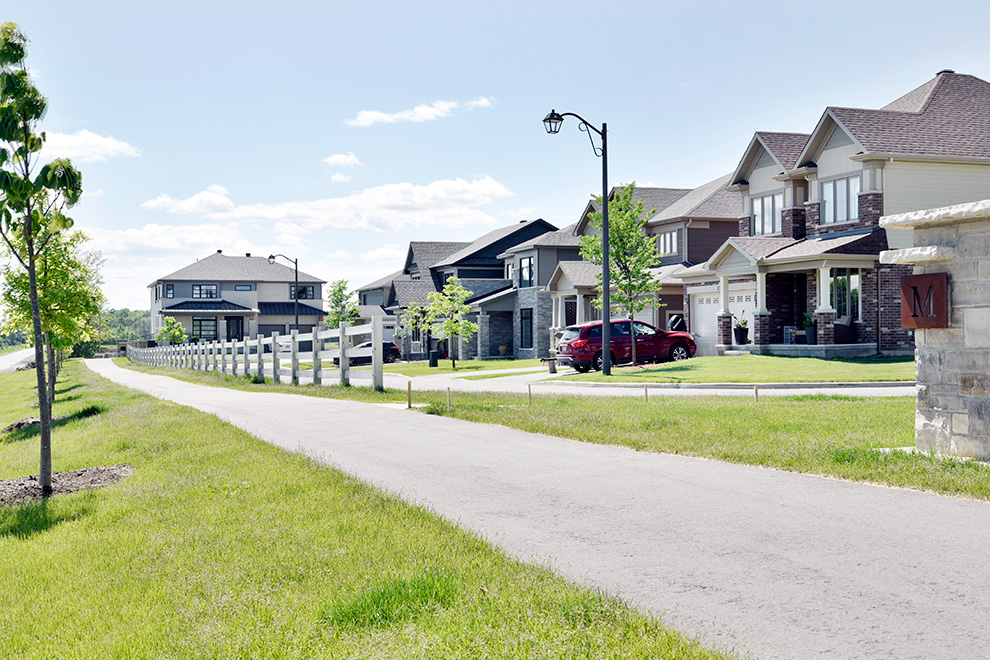 A pathway in Mahogany – a community in Manotick, by Minto Communities