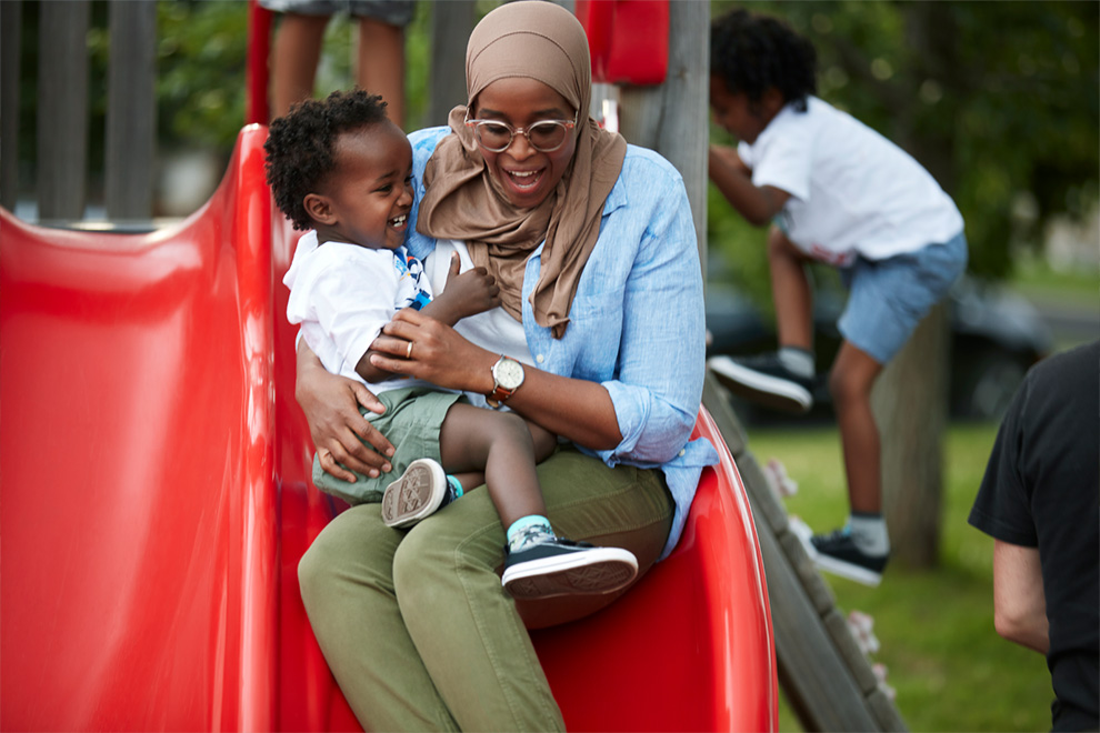 Mother and son at Mahogany Park