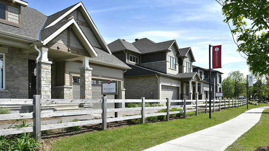 Exterior of Mahogany model homes