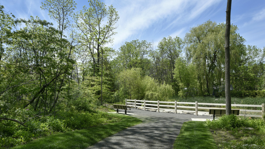 Beautiful paved walkway to water in Mahogany, Manotick - a community by Minto Communities