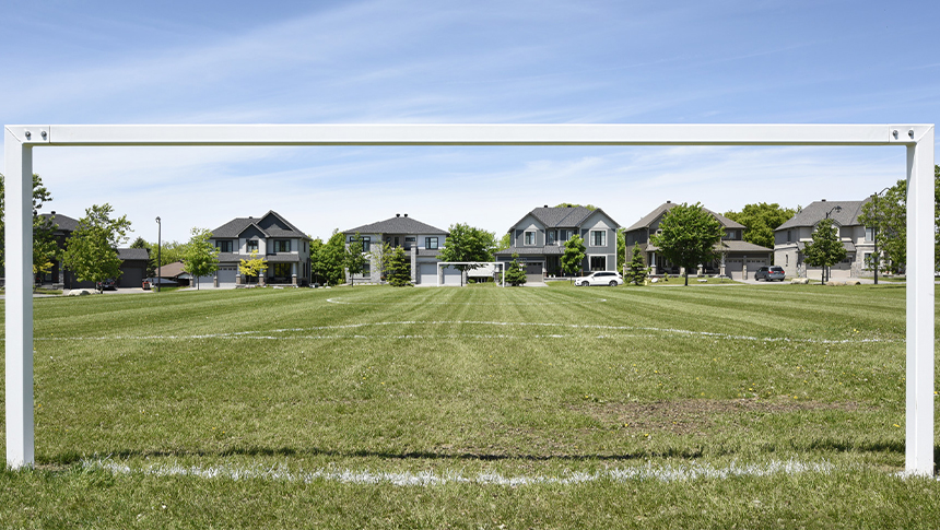 Soccer net in Mahogany, Manotick
