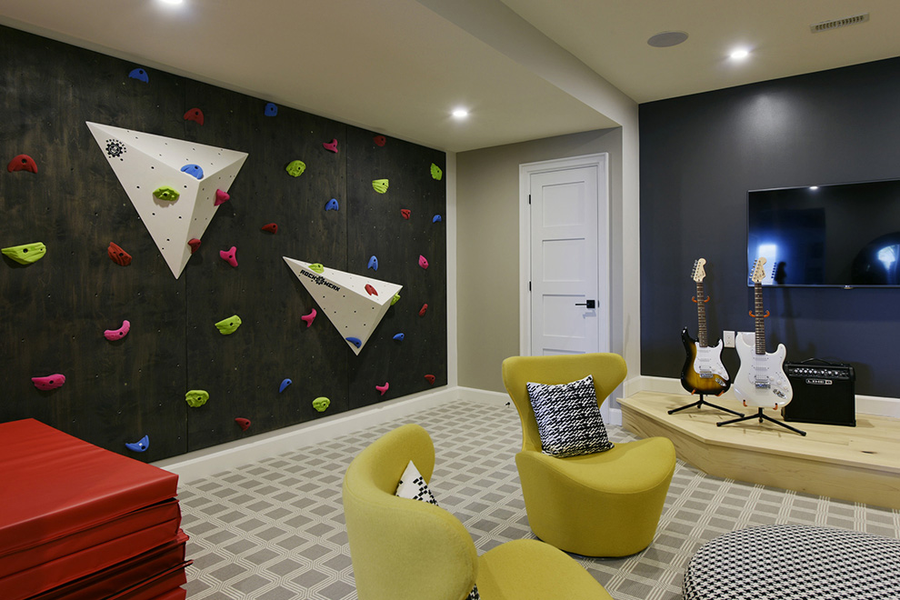 The Cheo Home - Single Family Home - Climbing wall in basement - built by Minto Communities