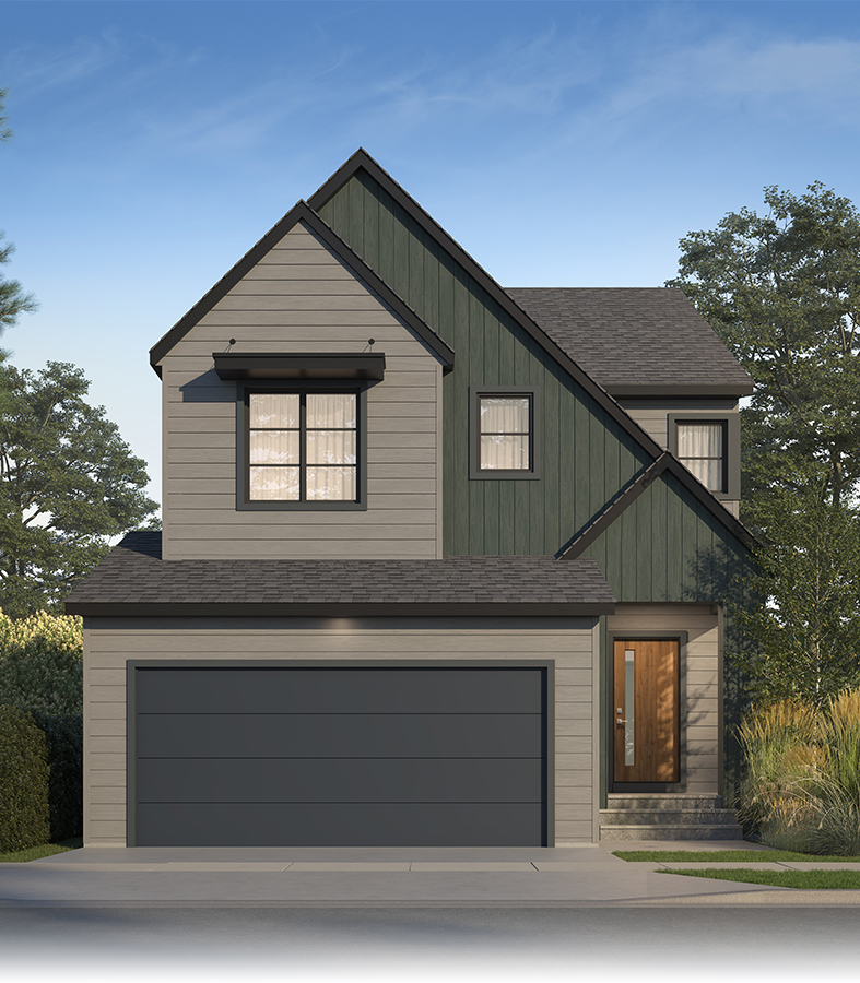 Modern Farmhouse. New homes in Airdrie Wildflower.