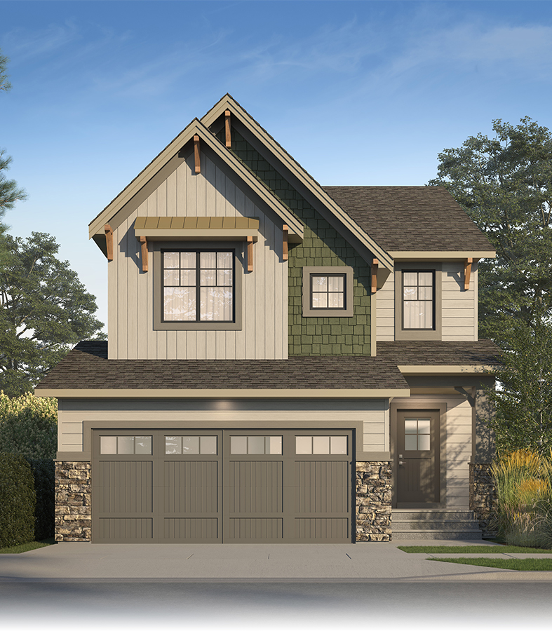 Rustic Farmhouse. New homes in Airdrie Wildflower.