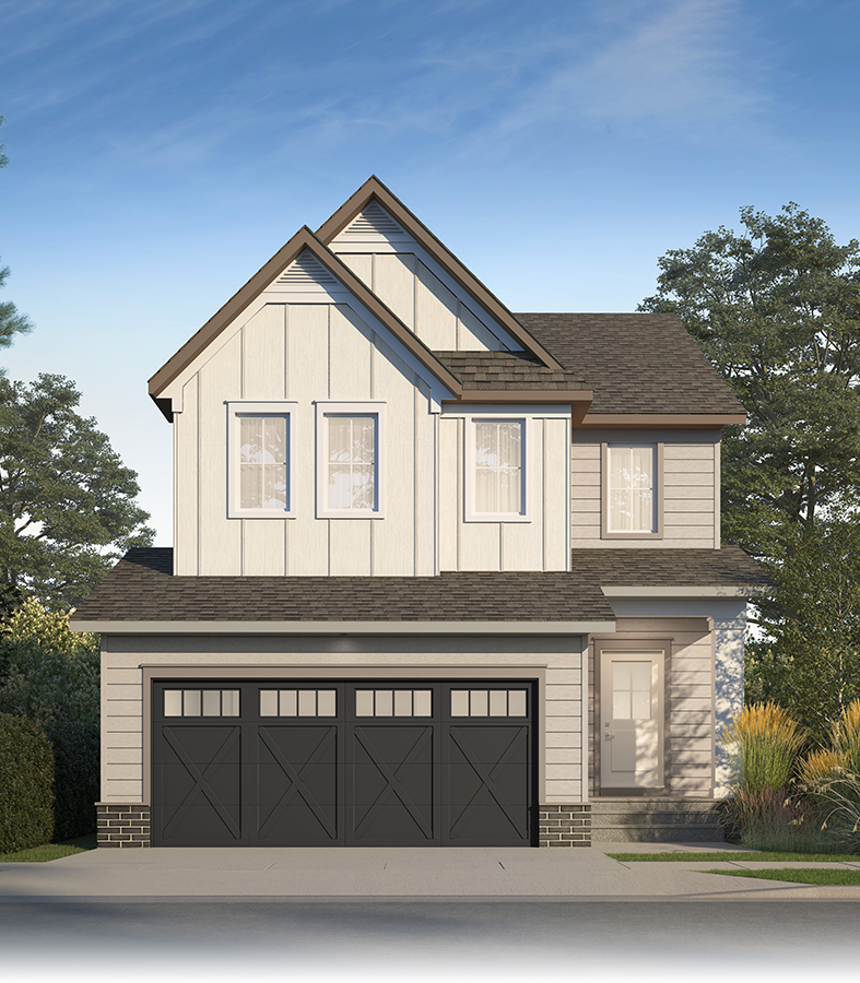 Traditional Farmhouse. New homes in Airdrie Wildflower.