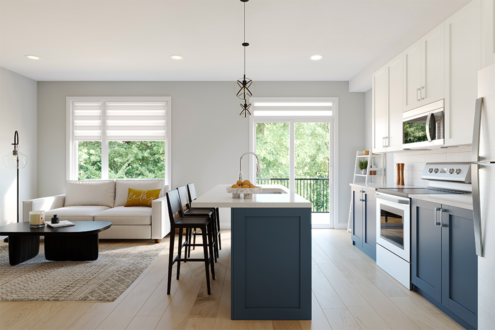 Kitchen of the Burnaby Avenue Townhome