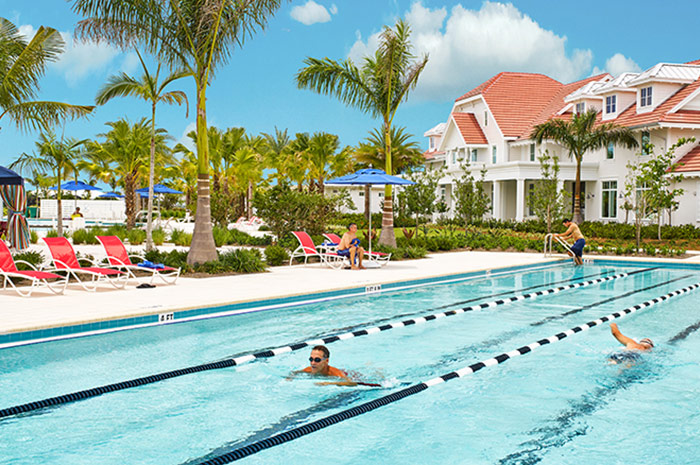 Resort-style lap pool