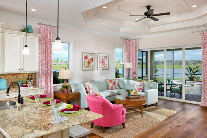 Beautiful open kitchen into living space overlooking untouched nature (Petunia shown)