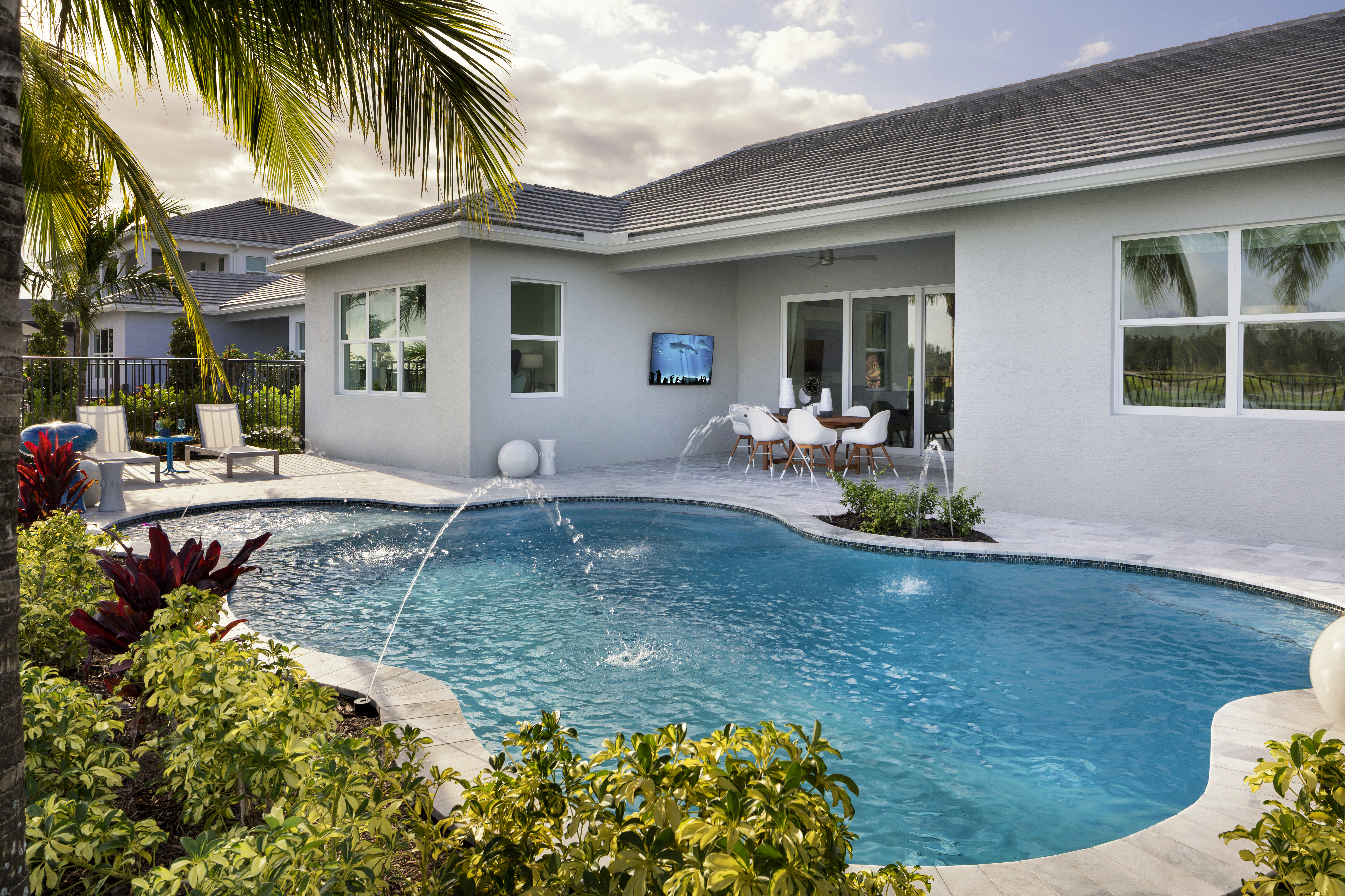 Sandhill Model Outdoor Pool and Lanai