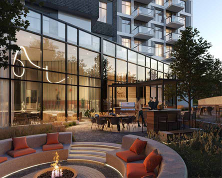 Firepit in Front of North Oak Tower 3