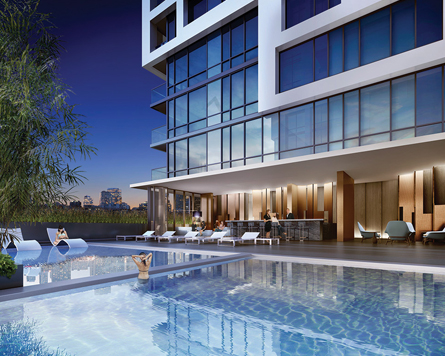 Minto Westside amenities include a rooftop pool and lounge, part rooms and a gym