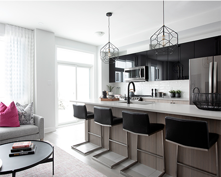 Kitchen in the Haven Executive Townhome at Harmony Barrhaven