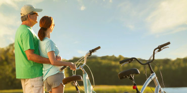 Couple with bikes