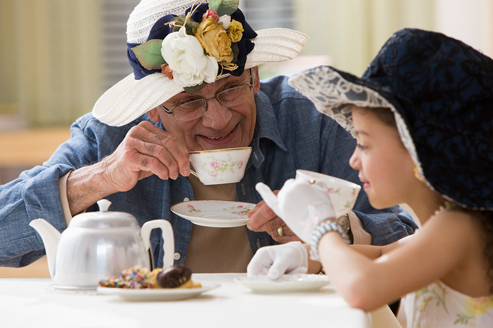 Having a tea party