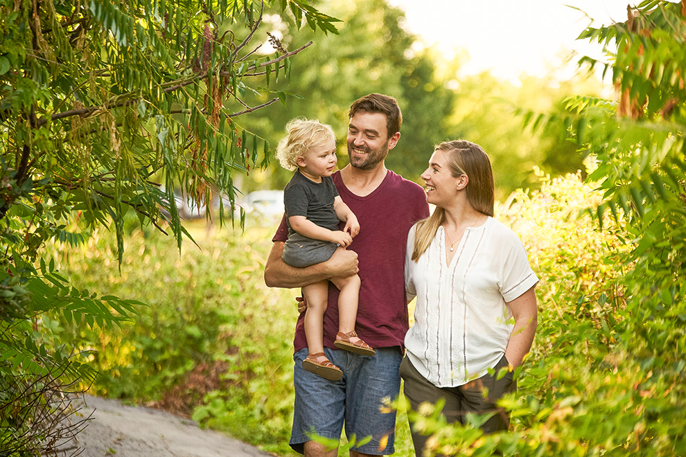 Family outside in Avalon West, Orleans