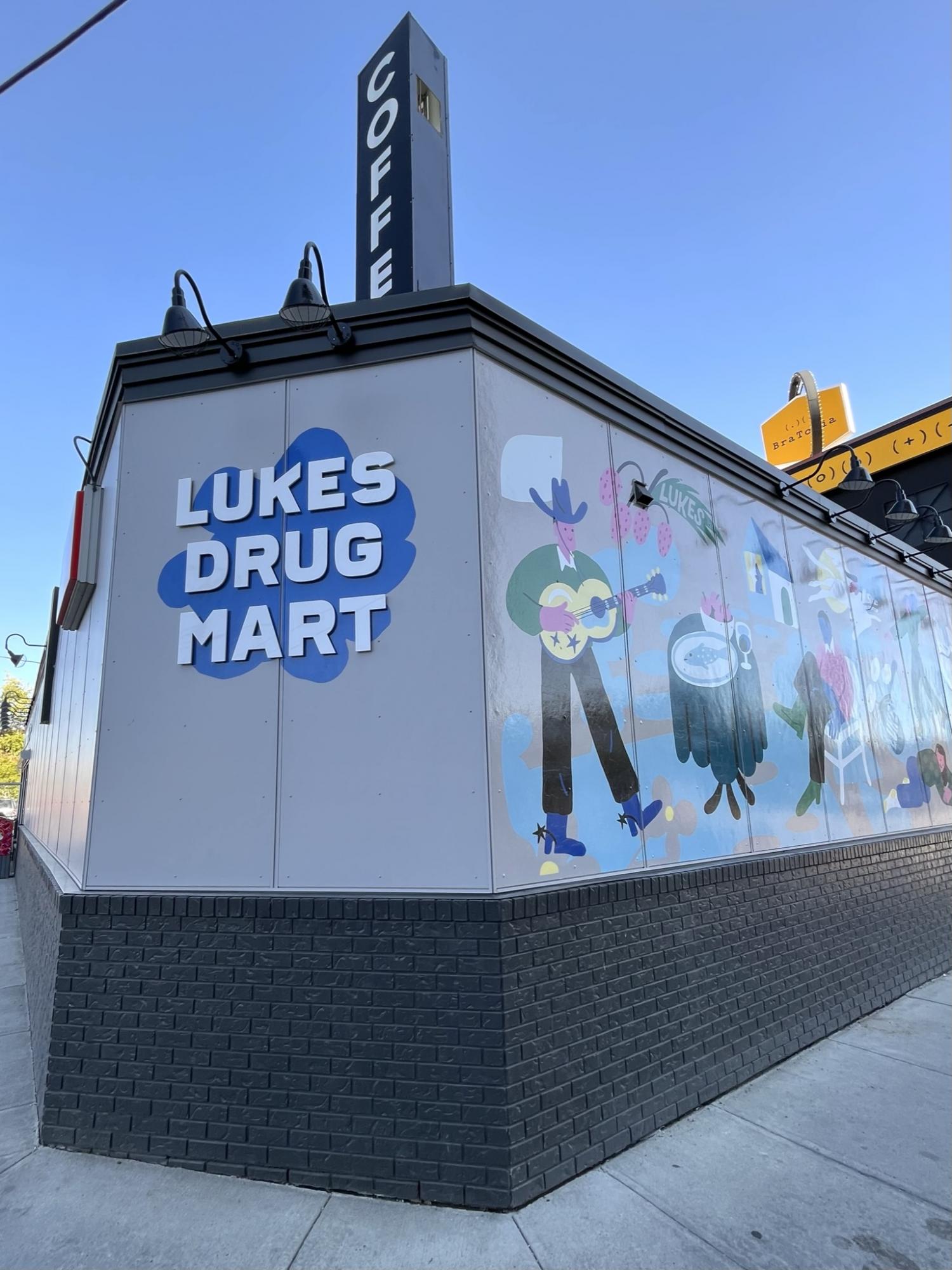 Outside of Lukes Drug Mart in Bridgeland, Calgary