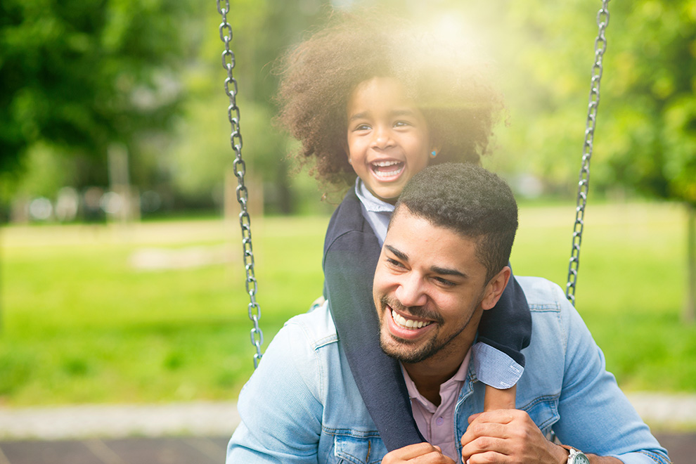 Father & daughter on a swing. The 10 best things about Quinn’s Pointe in Barrhaven.