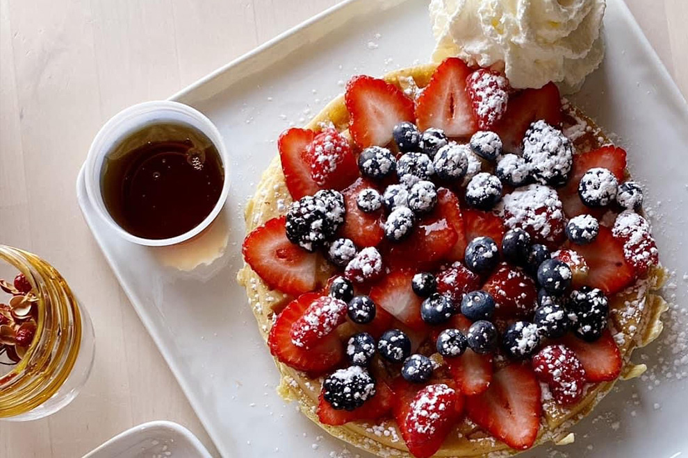 Crepes with berries