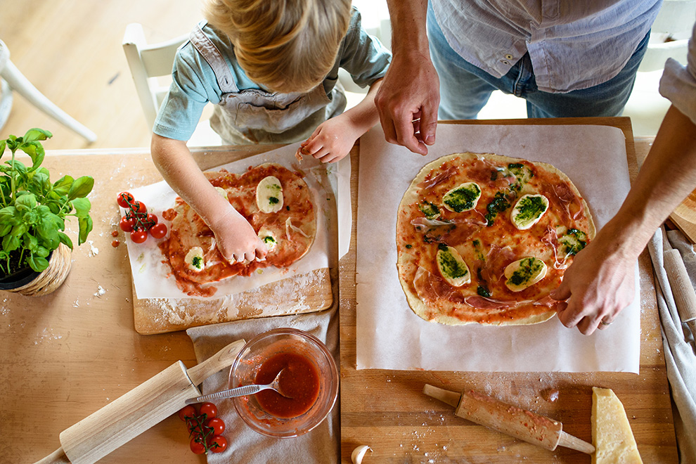 DIY pizza making