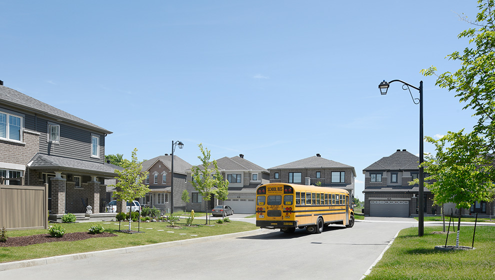 School bus driving around the streets of Kanata. How to find the right Ottawa school for your child.