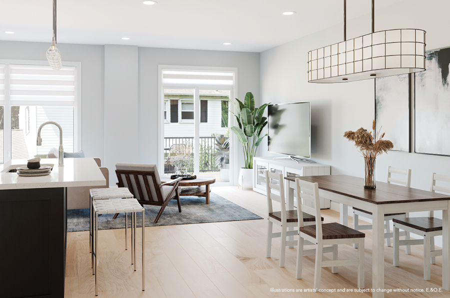 Interior of the Cambridge Avenue Townhome