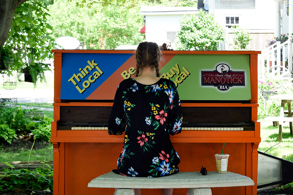 Girl playing piano