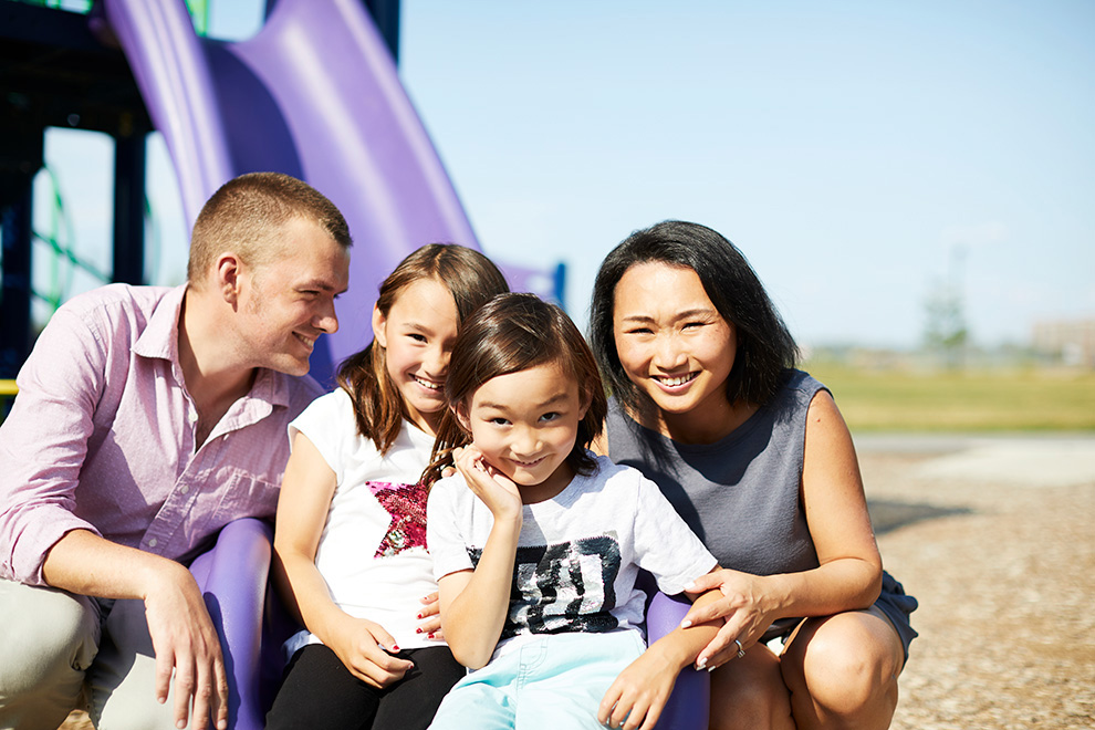 Family in Arcadia Park, Kanata