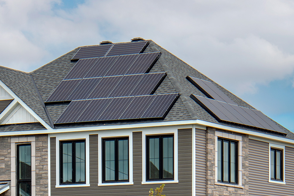 Solar panels on the 2021 Minto Dream Home