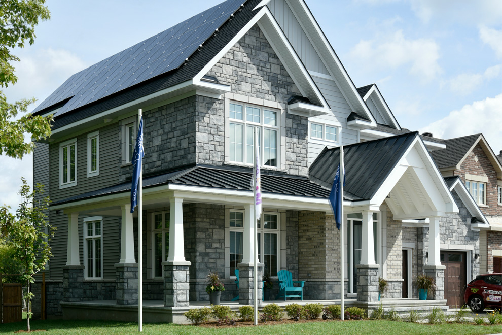 The 2019 Minto Dream Home for CHEO with solar panels on the roof