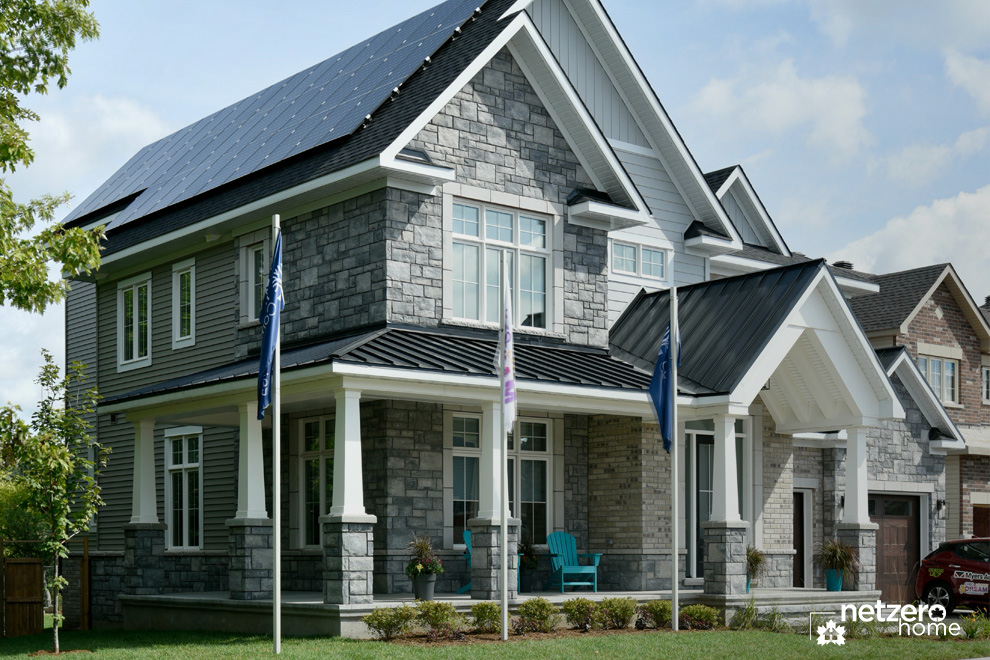 The 2019 Minto Dream Home for CHEO with solar panels on the roof