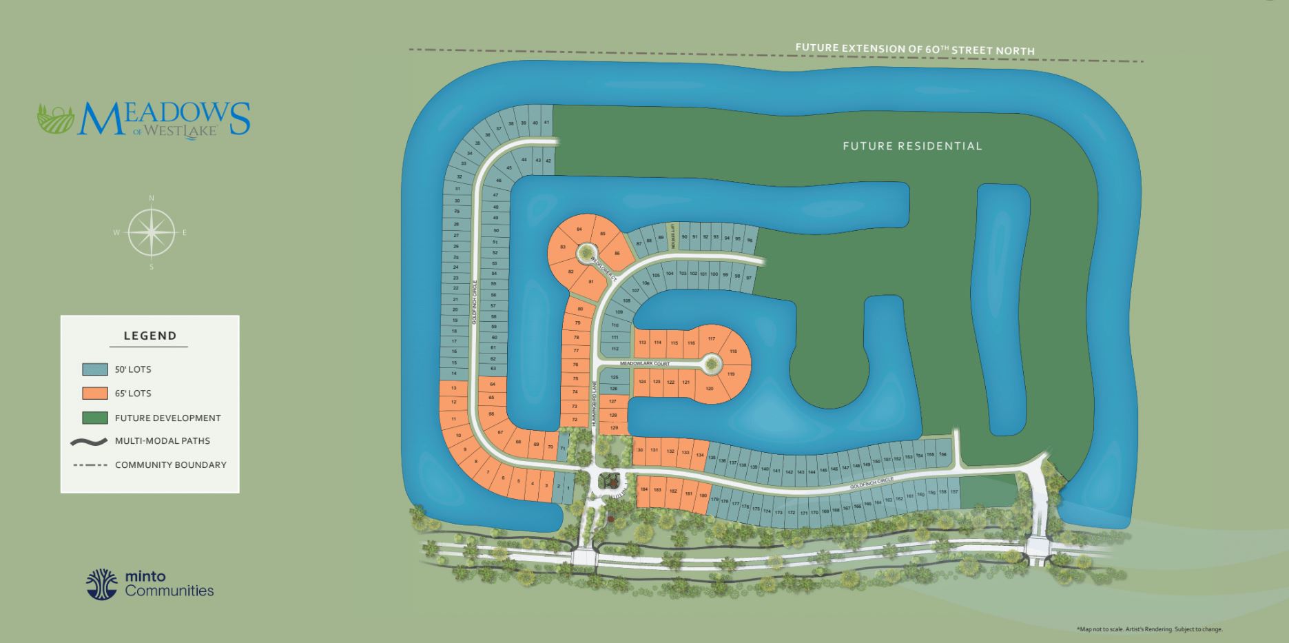 A map of the new community 