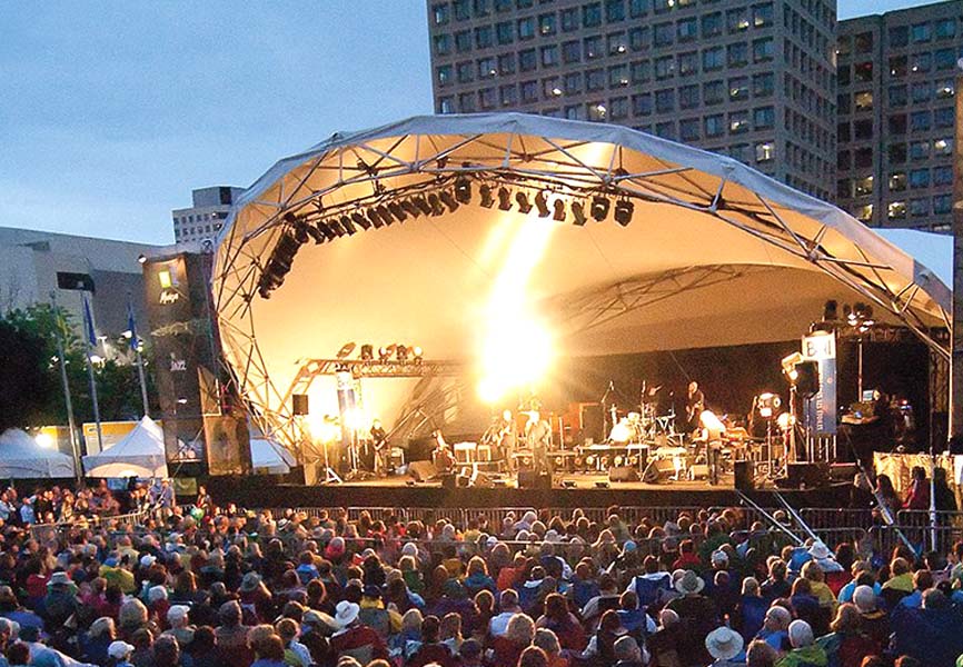 large crowd at a music festival 