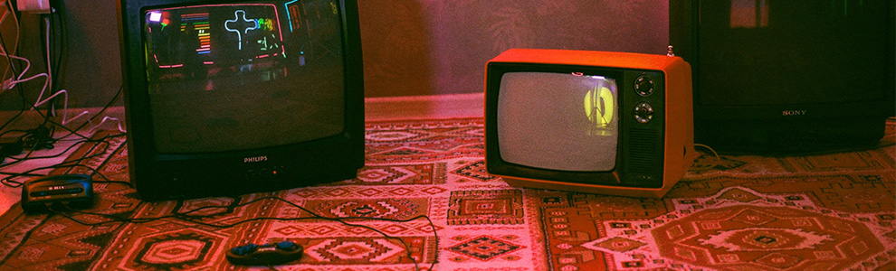 Vintage TVs and video games