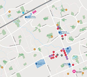 Map of Amenities in Orléans near Avalon, Minto Communities