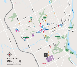 Map of Amenities in Barrhaven near Quinn's Pointe, Minto Communities