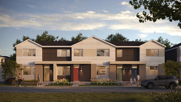 Illustration of a Rear Lane Townhome