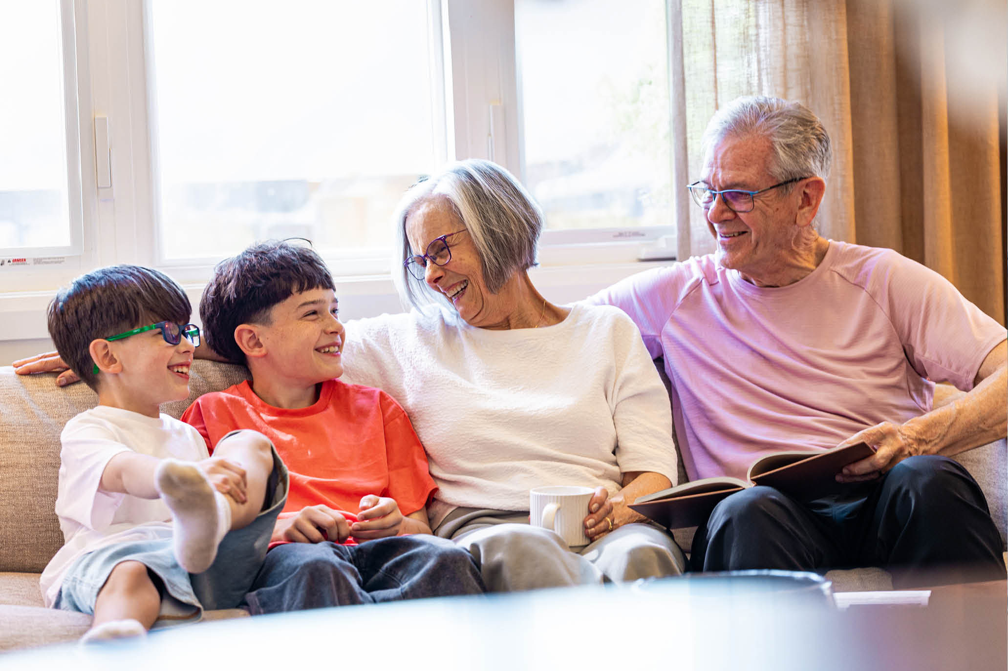 Multi-generational family inside Minto home