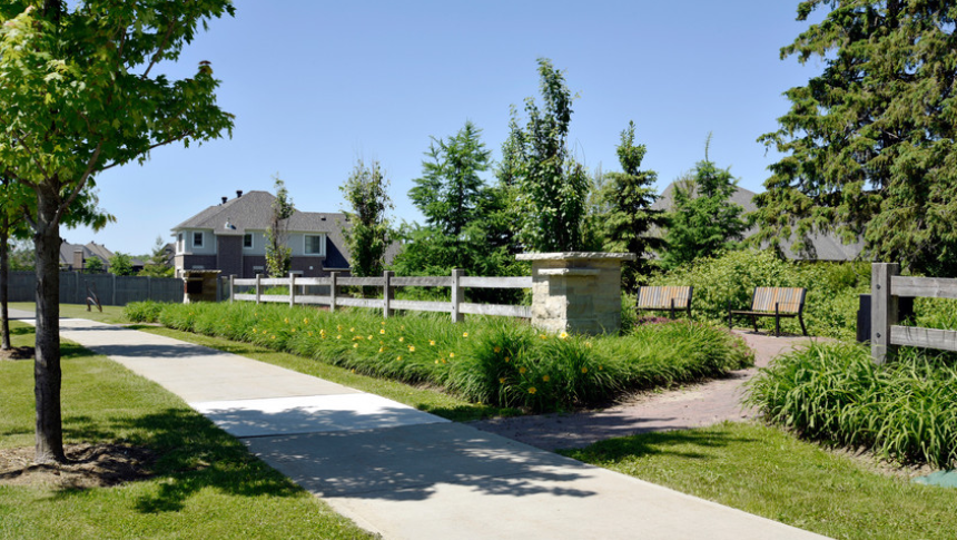 Beautiful paved walkway in Mahogany, Manotick - a community by Minto Communities