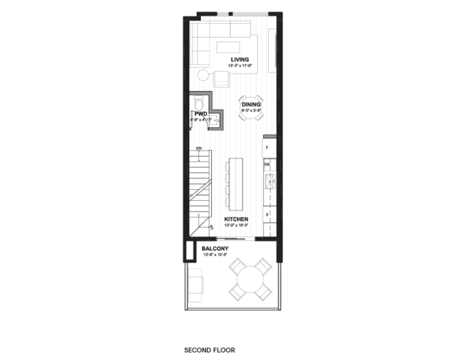 East Hills Crossing Townhomes - Two Bedroom Townhomes 3